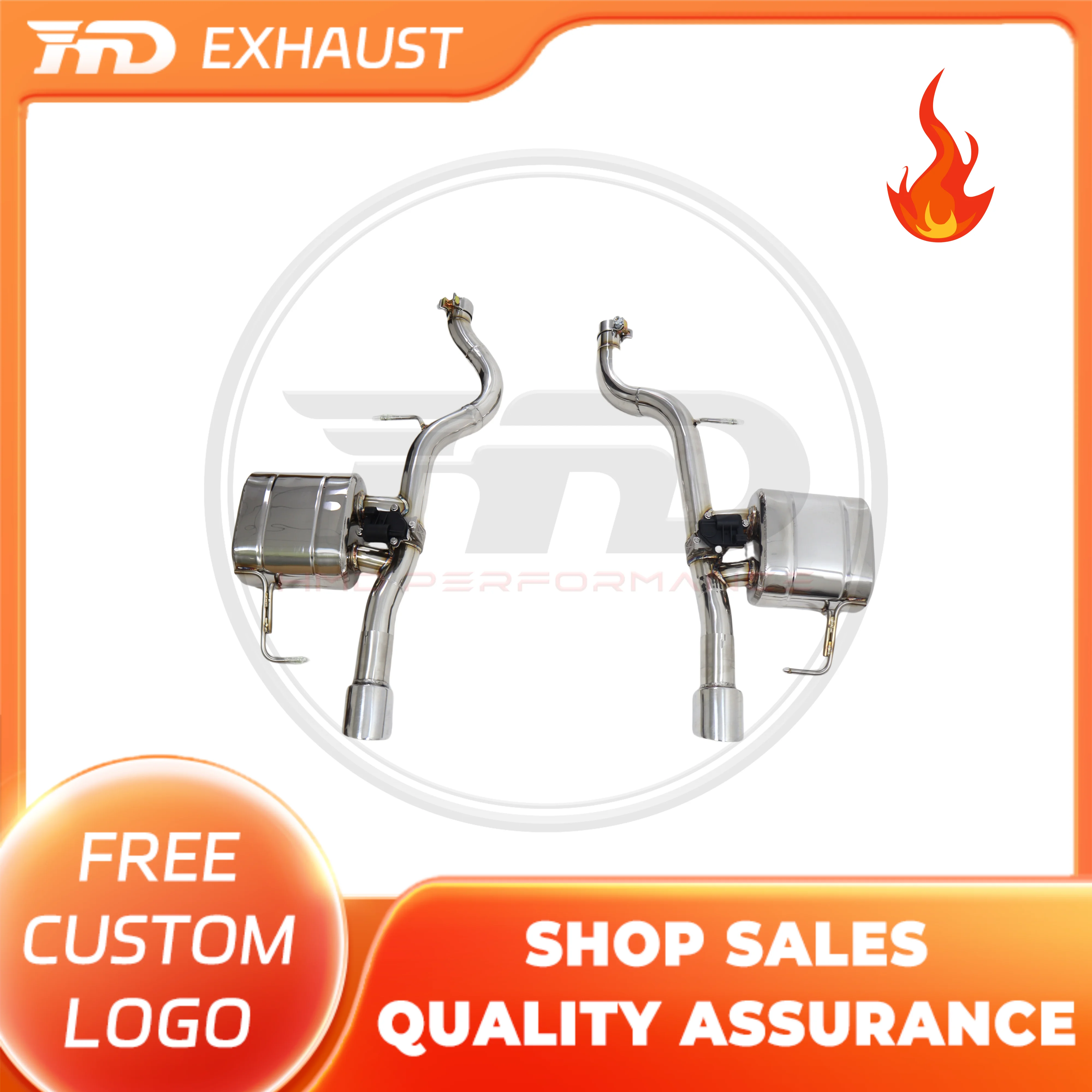

HMD Hot sale Stainless Steel Exhaust System Catback For Jaguar XE 2.0T With Muffler Valves Auto Modification