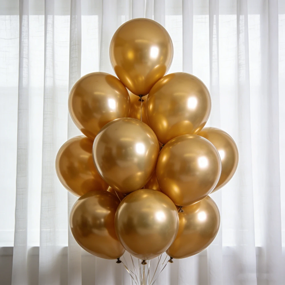 

100pcs 10inch 1.8g/pc Metal Balloon Wedding Latex Balloons Chrome Metallic Colors Helium Air Balls Globos Birthday Party Decor