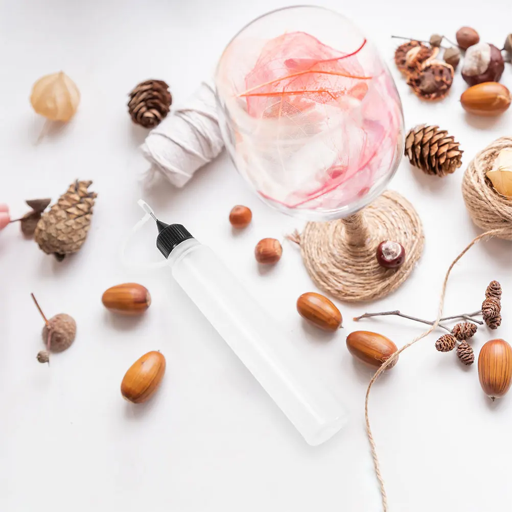 

6Pcs Squeezable Dropper Bottles with Fine Tip for Precise Gluing Crafting DIY Quilling Paints Versatile Use in Arts