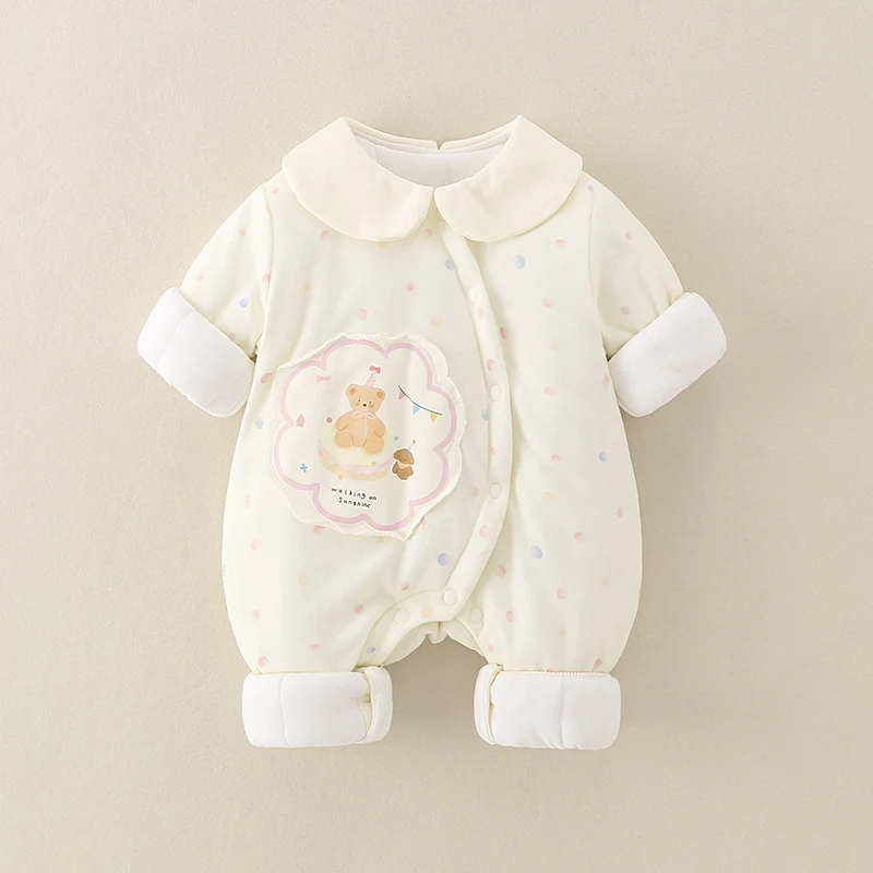 

Autumn Winter Baby Girl Clothes Thin Cotton Romper Outwear Cute Crawler Suit High Waist Long Pants Cotton Fabric