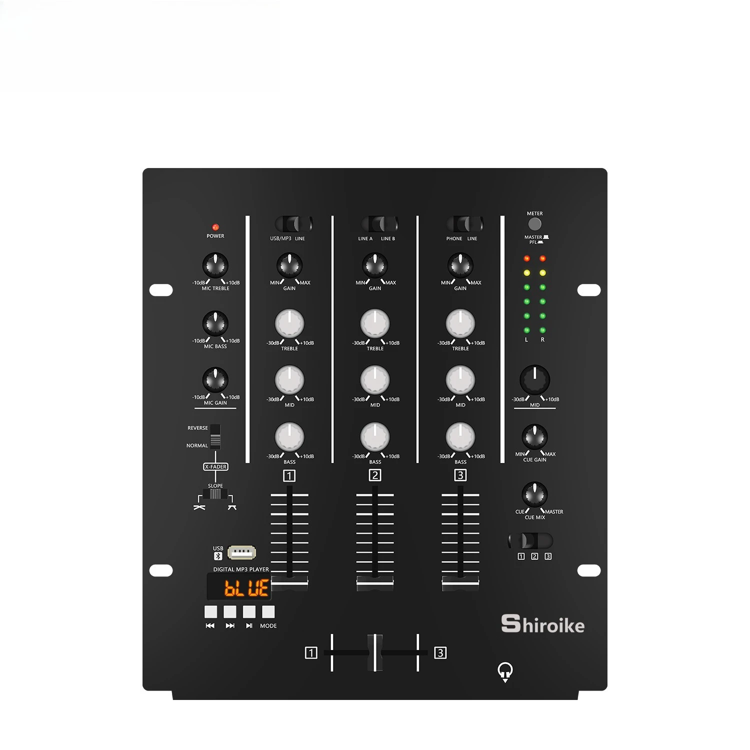 4-Channel DJ Mixer, Professional KTV Stage Audio Mixing Console, 4 Channels, USB Interface, Built-in Effects, DJ Equipment - view 5