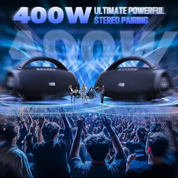 Přenosné Bluetooth reproduktory W-KING D20, 200W RMS, masivní basy, párty boombox, vodotěsný reproduktor IPX7, velký, hlasitý venkovní reproduktor 10 nejlepší prodej objem Gigaworks T3 - №2