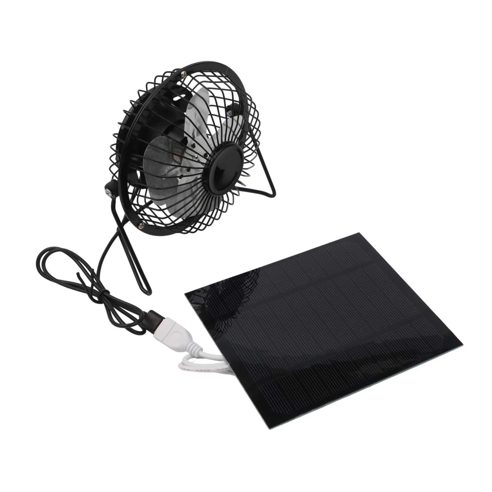 

4 Inch Fan Portable Exhaust Fan Indoor Air Circulation 15*13cm Solar Panel 2.5W Solar Power Environmentally Friendly