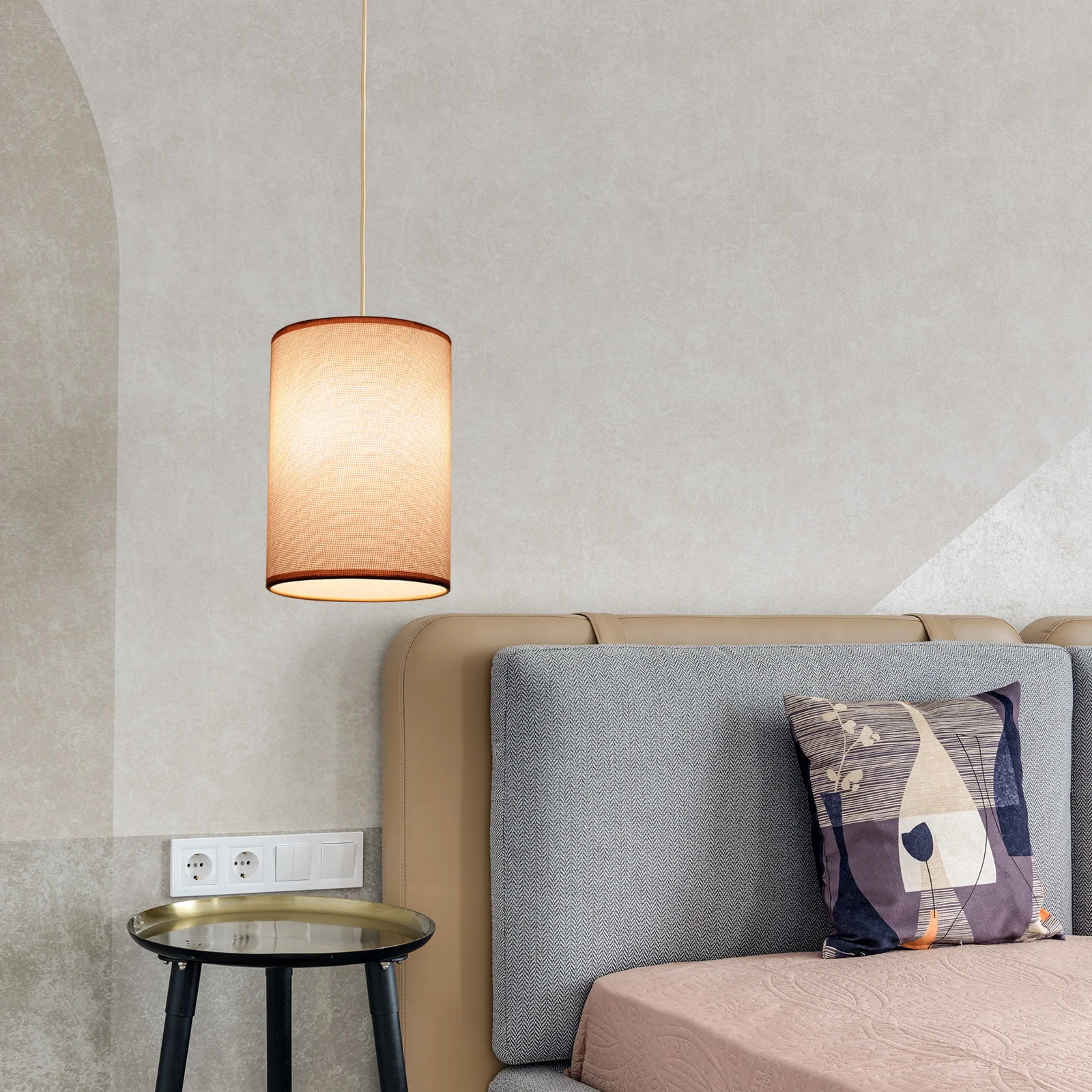 

1pc Cloth Lampshade E27 Thickened For Bedroom Wall Ceiling Lamp Modern Decorative Light Cover Home Lighting Accessory