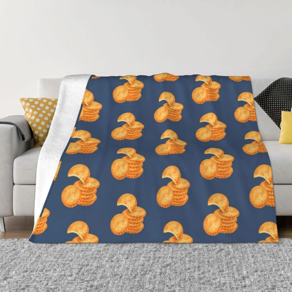 

Stack of Round Crackers Throw Blanket Thin Blankets Blankets For Sofas