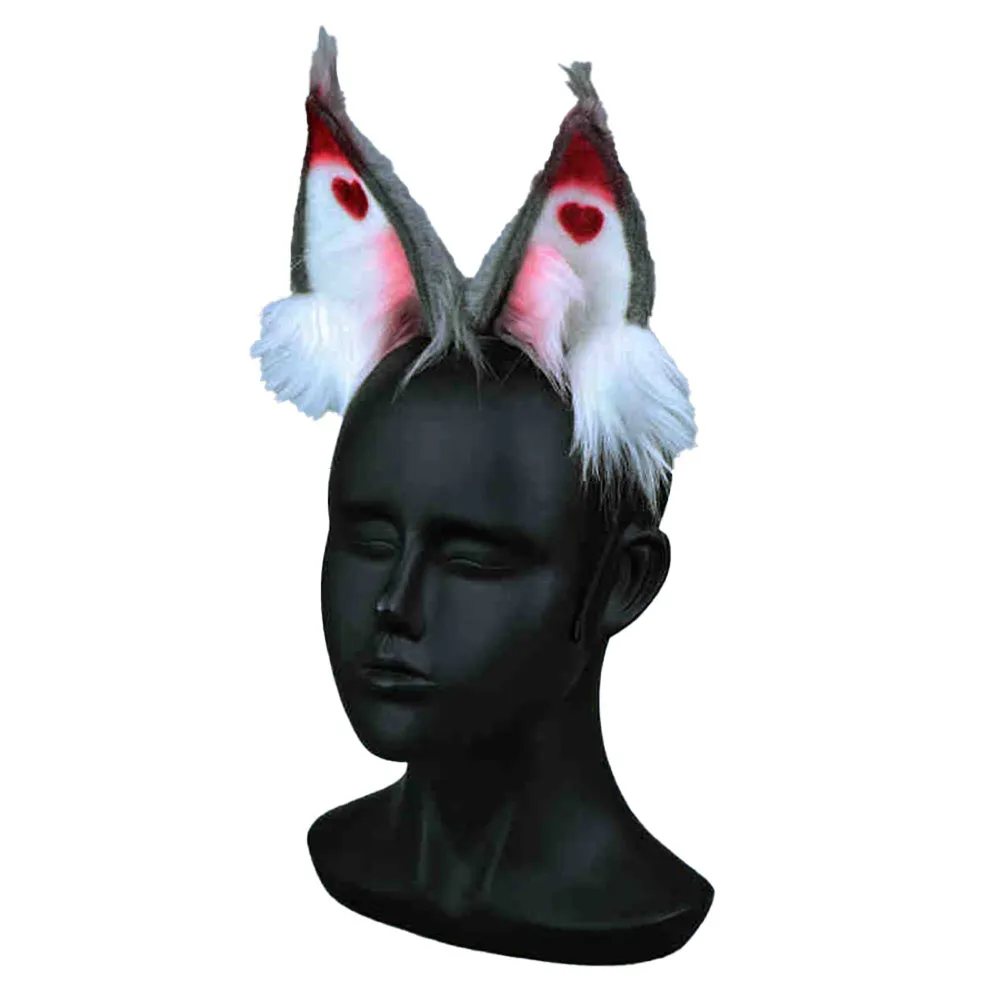 Husk Cosplay Plush Cat Ear Headband Anime Otaku Style Costume Roleplay Party Disguise Halloween carnival Accessory Unisex Adult view 3