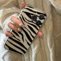 Amusing Zebra Pattern Silicone Phone Case For iPhone 16 15 13 Pro Max 13 12 11 Pro X XR XS MAX 14 Plus Y2k Soft Anti Fall Cover