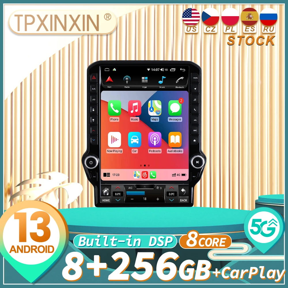 

14.5 Inch Qualcomm For Dodge Ram 2013 2014 2015 2016 2017 2018 Android Car Radio Automotive Multimedia Player GPS Navi Head Unit