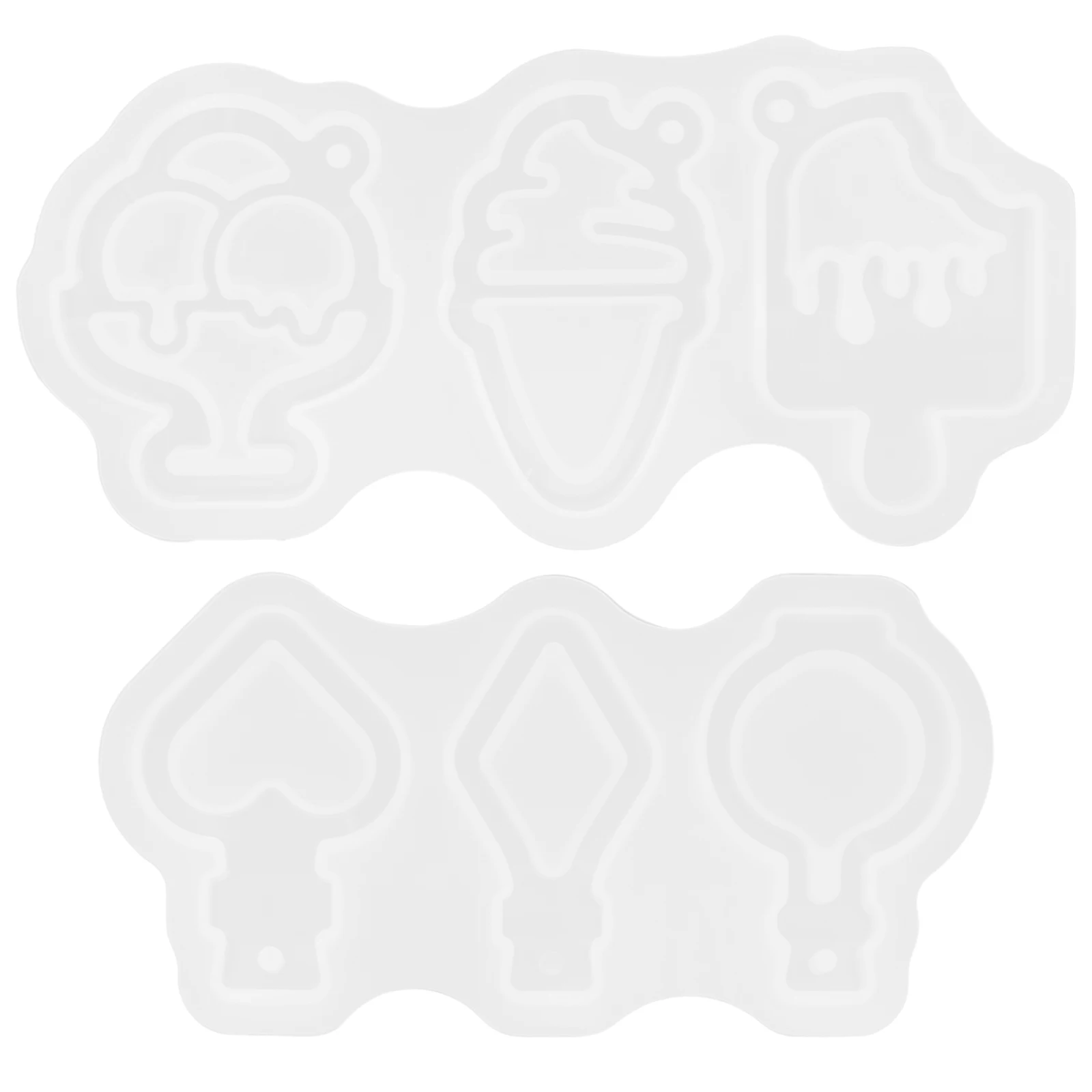 

2 Pcs Quicksand Mold Epoxy Resin Molds Silicone Pendant Silica Gel for Keychain Miss