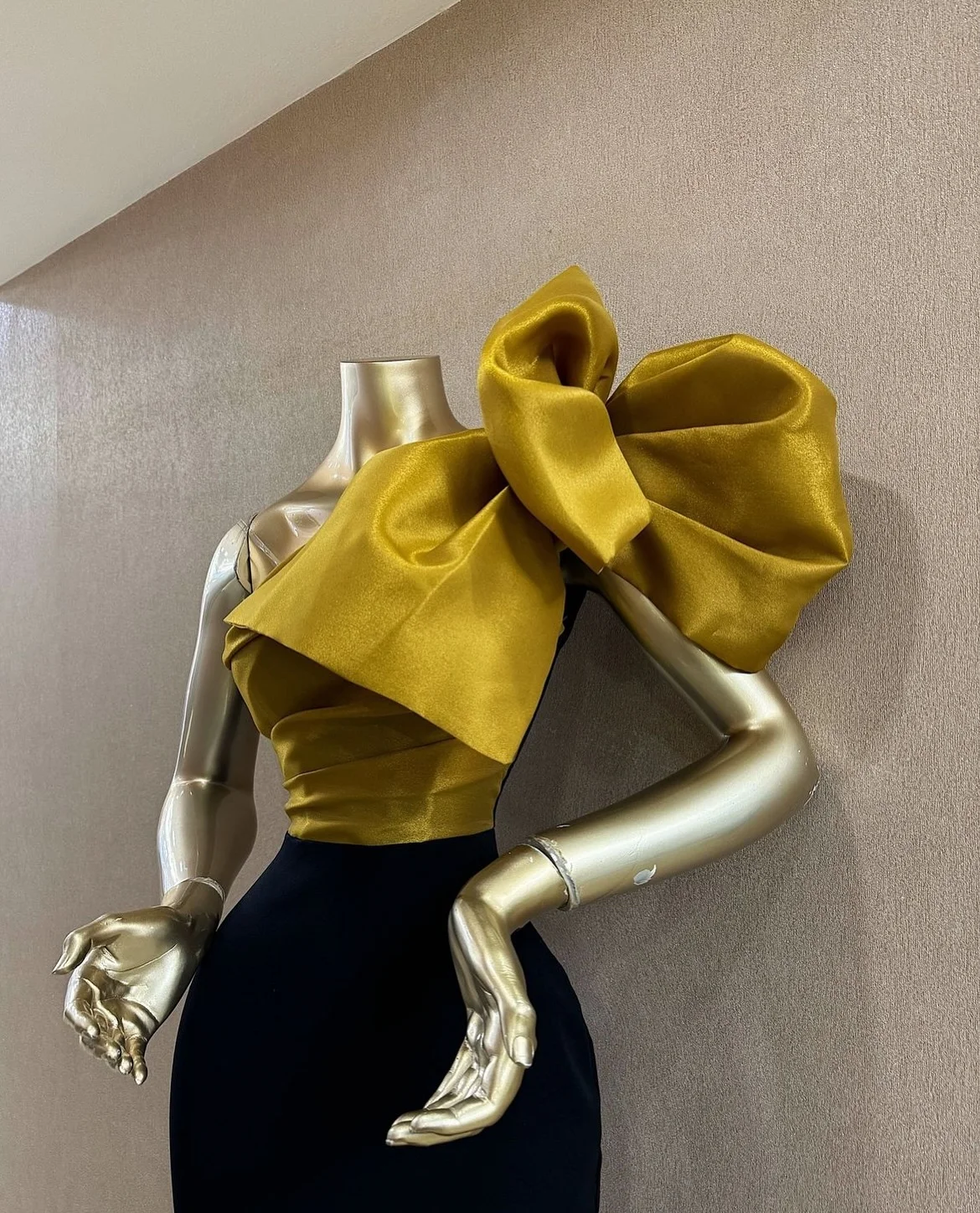 تخصيص مثير جيرسي مستقيم واحد الكتف 3D القوس مساء اللباس جودة عالية أكمام الطابق طول Fساتين Shreta #3