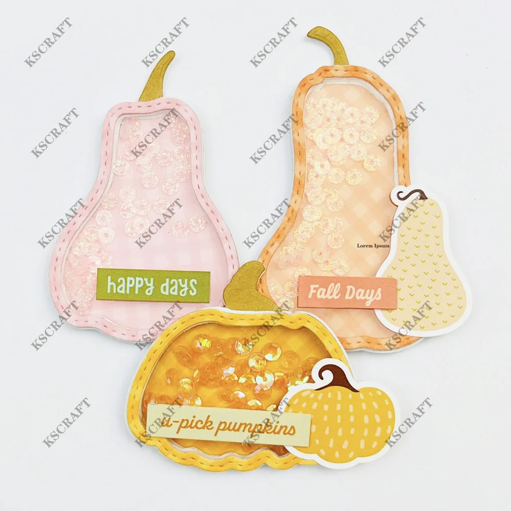 KSCRAFT Gourd Shakers Cutting Dies Stencils for DIY Scrapbooking Decorative Embossing DIY Paper Cards