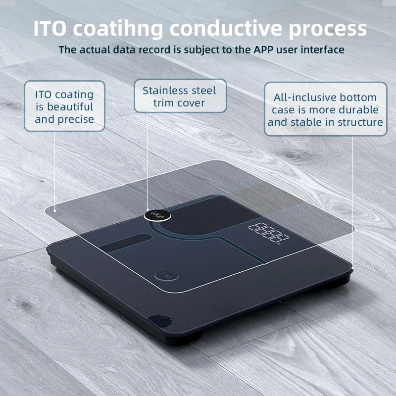 Профессиональные умные весы для домашнего использования на заказ, Bluetooth, цифровые весы для фитнеса, электронные весы для измерения жира в организме