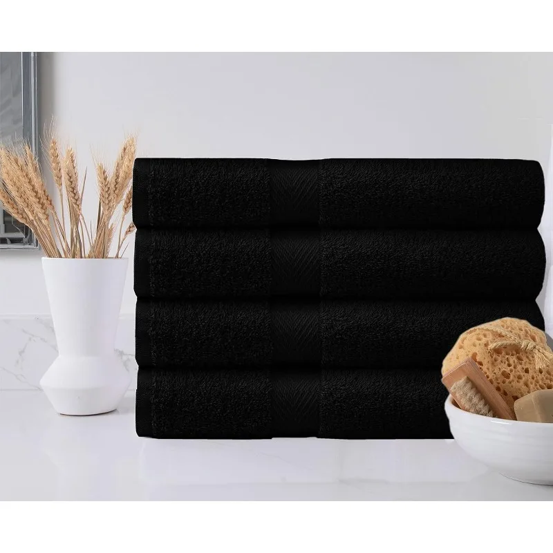 Simplicity Bath Towels Set -7 Pack- 27x52-100% Cotton Bath Towel - Lightweight Absorbent Soft Easy Care