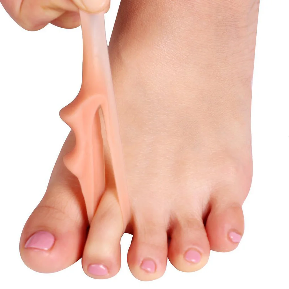 Alisador de silicona para el cuidado de los pies, separador de dedos de los pies, Corrector de juanete Hallux Valgus, ortésico, Protector de pies,