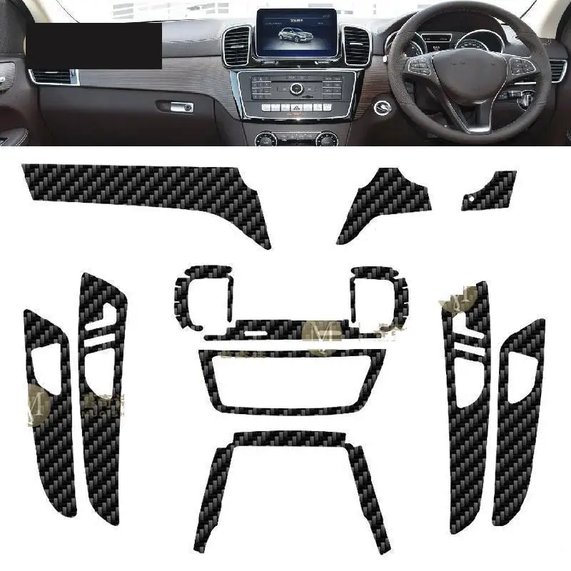 

For Mercedes Benz GLE GLS 2015-2019 Car interior carbon fibre Film 5D PET Center console Anti scratch resist film Accessories