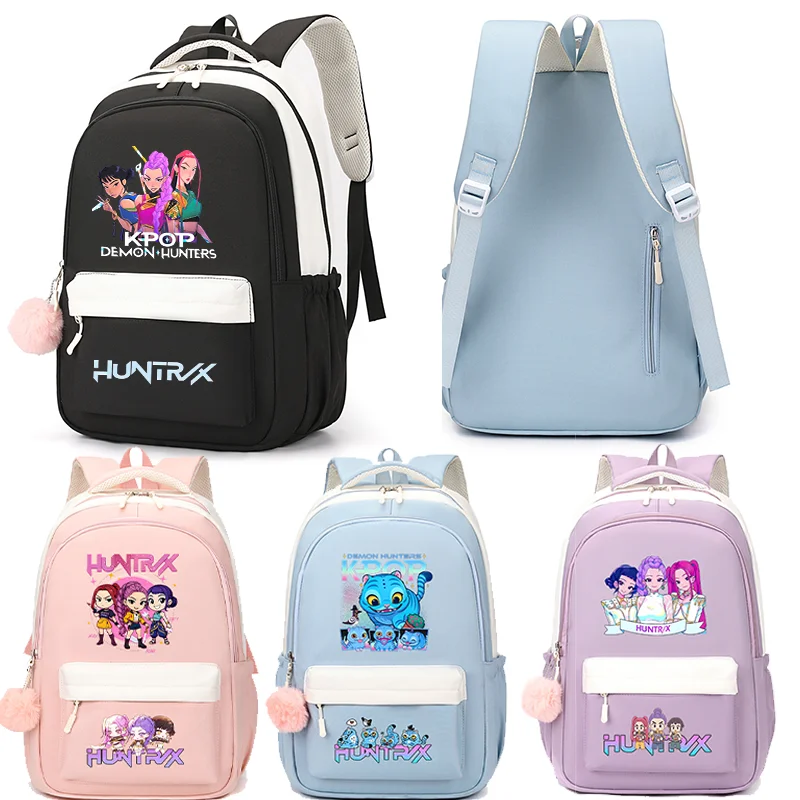 

KPop Demon Hunters Students Backpacks Cartoon Anime Graphic Print Backpack Boys Girls Kawaii Schoolbag Back To School Party Gift