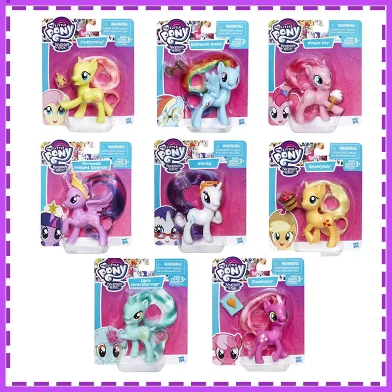 

Hasbro Anime My Little Pony Twilight Sparkle Rainbow Dash Pinkie Pie Applejack Children's Day Gifts Action Figure Model Toys