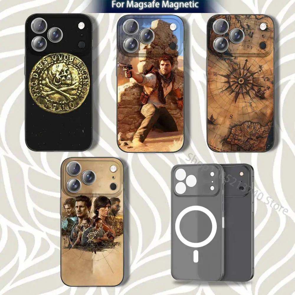 

M-Magna cool U-Uncharted Phone Case For iPhone 16,14,11,17,13,15,12,Air,Plus,Pro,Max,E,Mini Frosted for MagSafe Magnetic Grey