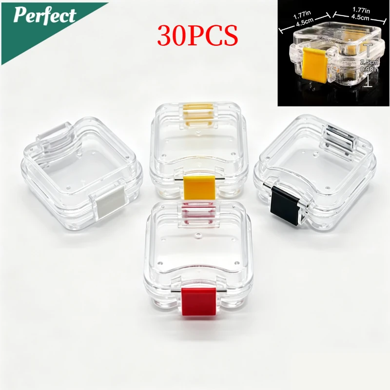 

30pcs Dental Transparent Denture Box with Film for Dental Lab Tooth Box Membrane Dental Tooth Denture Storage Membrane Box
