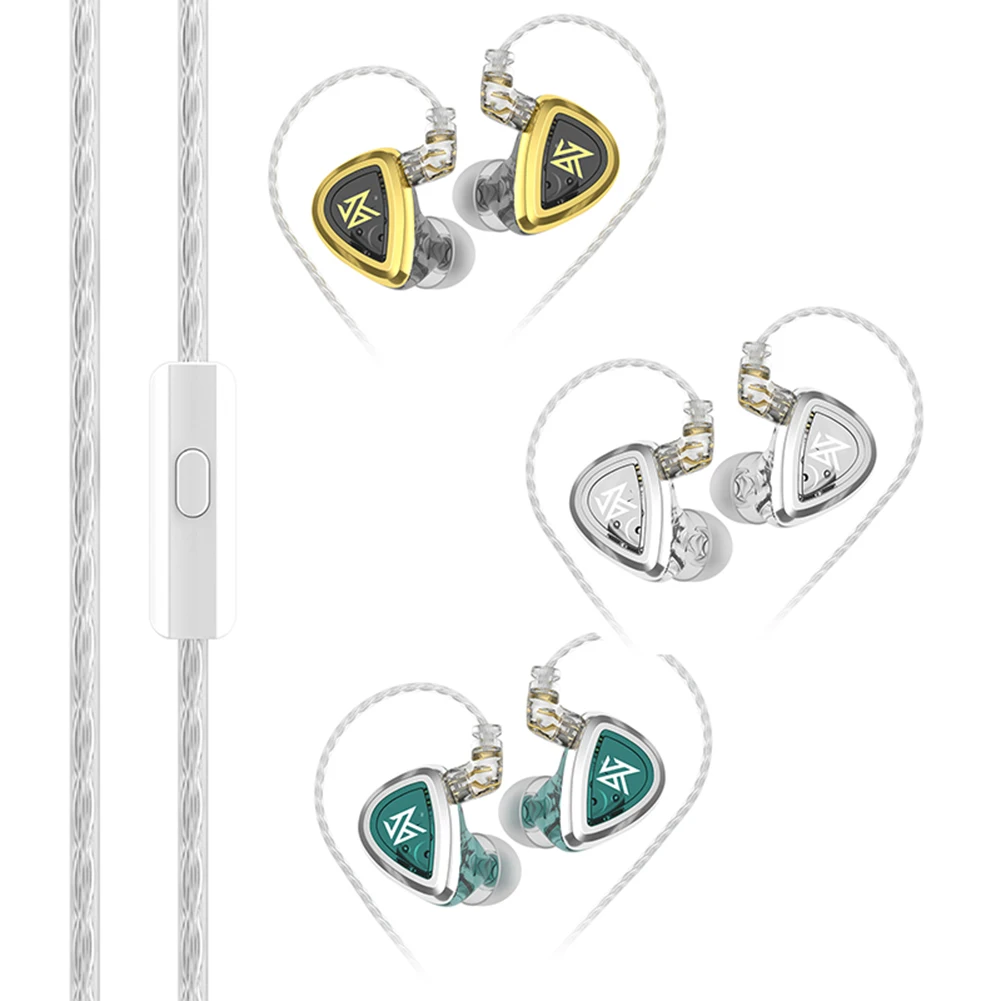 KZ EDA 3ใน1ชุดเบสหูฟังเหมาะกับ3.5มม.เบส/สมดุล/Hi-Res หูฟังอินเอียร์ตัดเสียงรบกวน HiFi สายหูฟัง