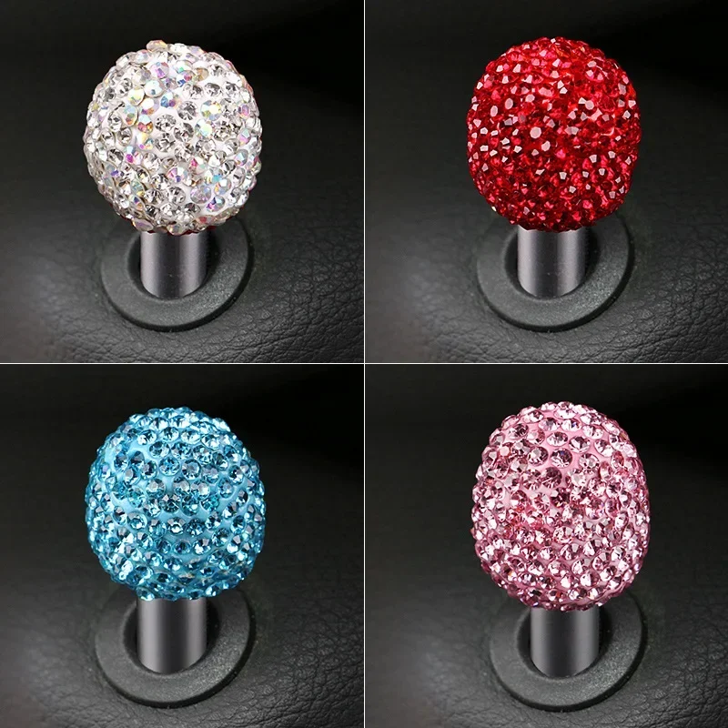 2Pcs Bling Crystal Car Door Pin Lock Knob Pull Pins Aluminum Alloy Auto Door Handle Auto Door Latch Lock Pin Car Accessories