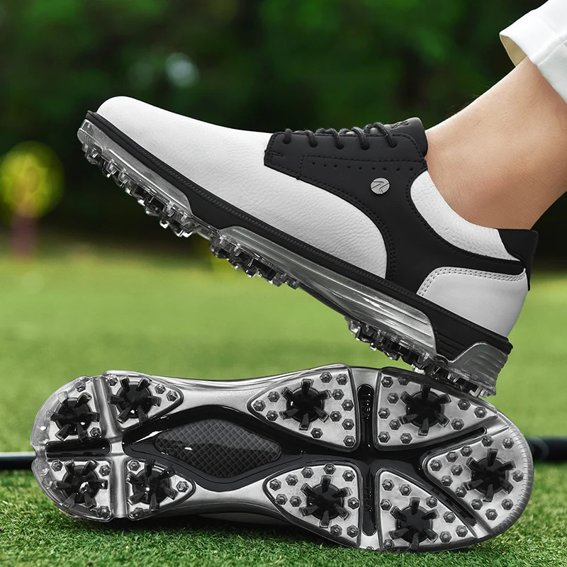 LiXingMing Men Golf Shoes Large Size To 48# Waterproof Cleats Golf Sport Shoes Teenager Training Golf  Competition Sneakers