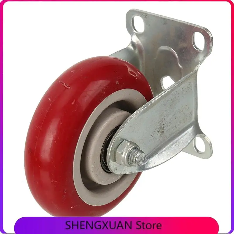 4 Inch M12 Screw Rod Universal Wheel- Double Bearing Wear-Resistant Mute PVC Truck Replacement parts for handcart wheels