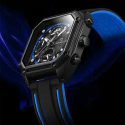 Mark FAIRWHALE 5540 Cool Mens Watches Waterproof Fashion Night Light Top Brand Silicone Strap Date Street Quartz Watches For Men