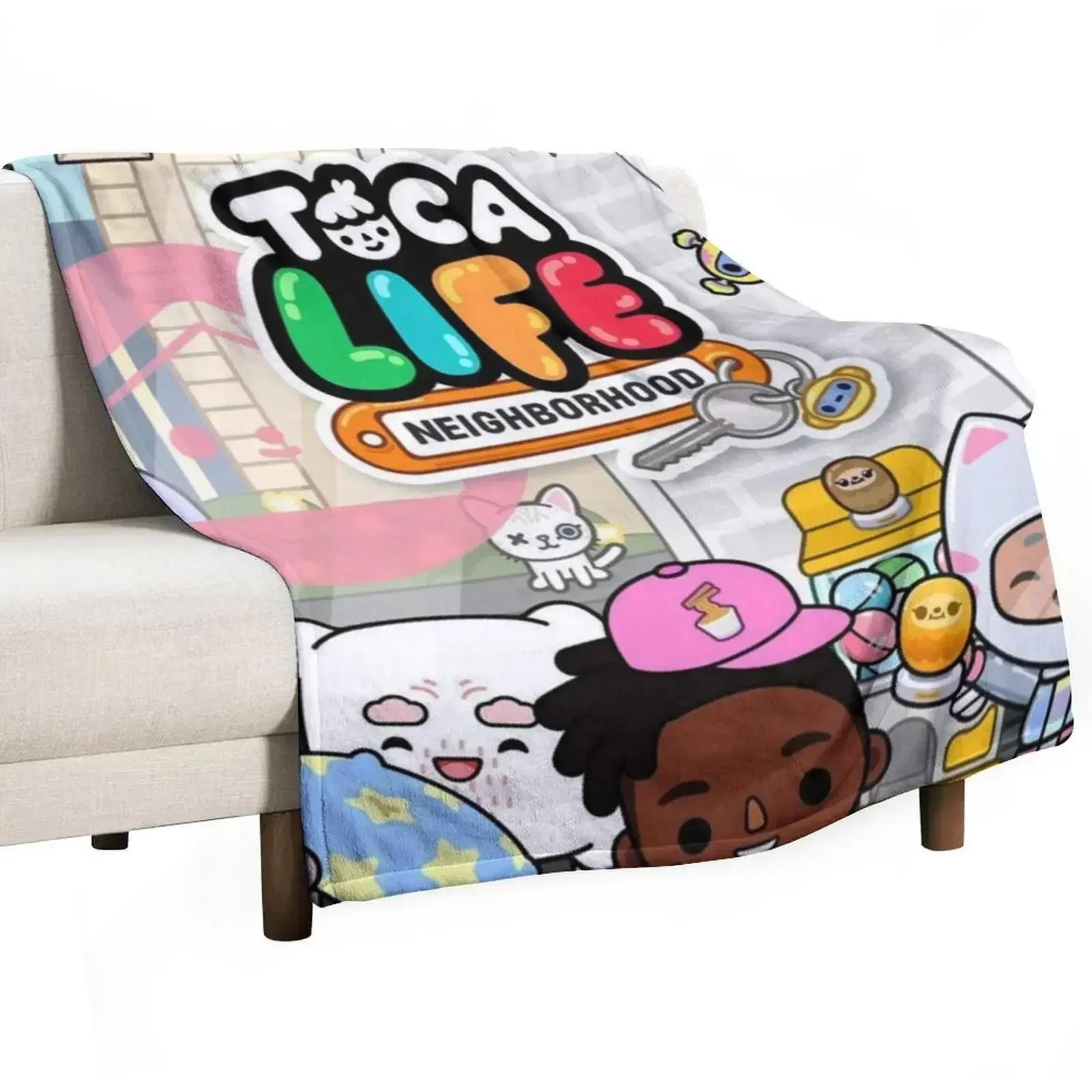 

Toca Boca Life Throw Blanket Moving for sofa Polar Blankets