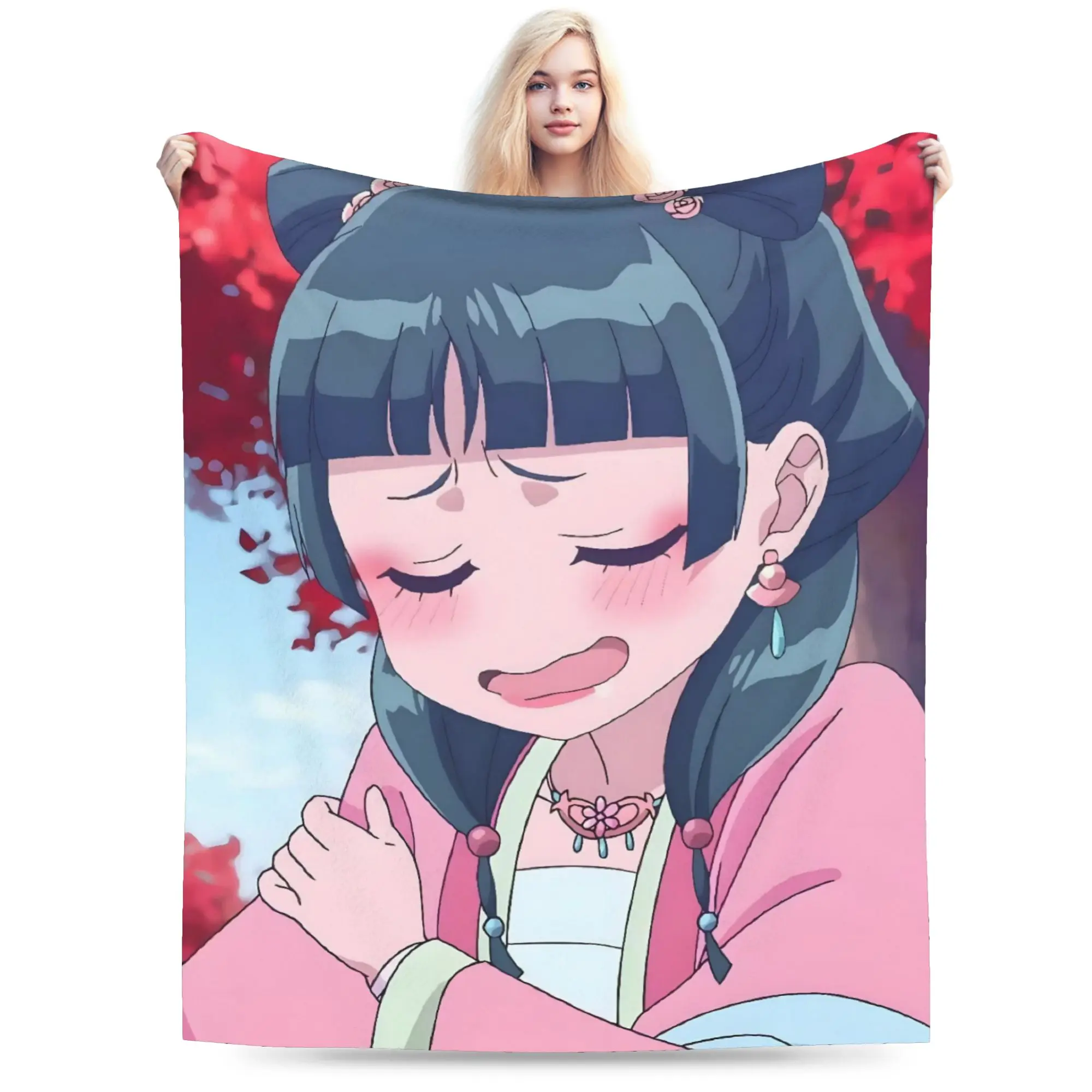 The Apothecary Diaries Anime Maomao Blankets Coral Fleece Plush Summer Thin Throw Blanket for Sofa Outdoor Bedding Throws