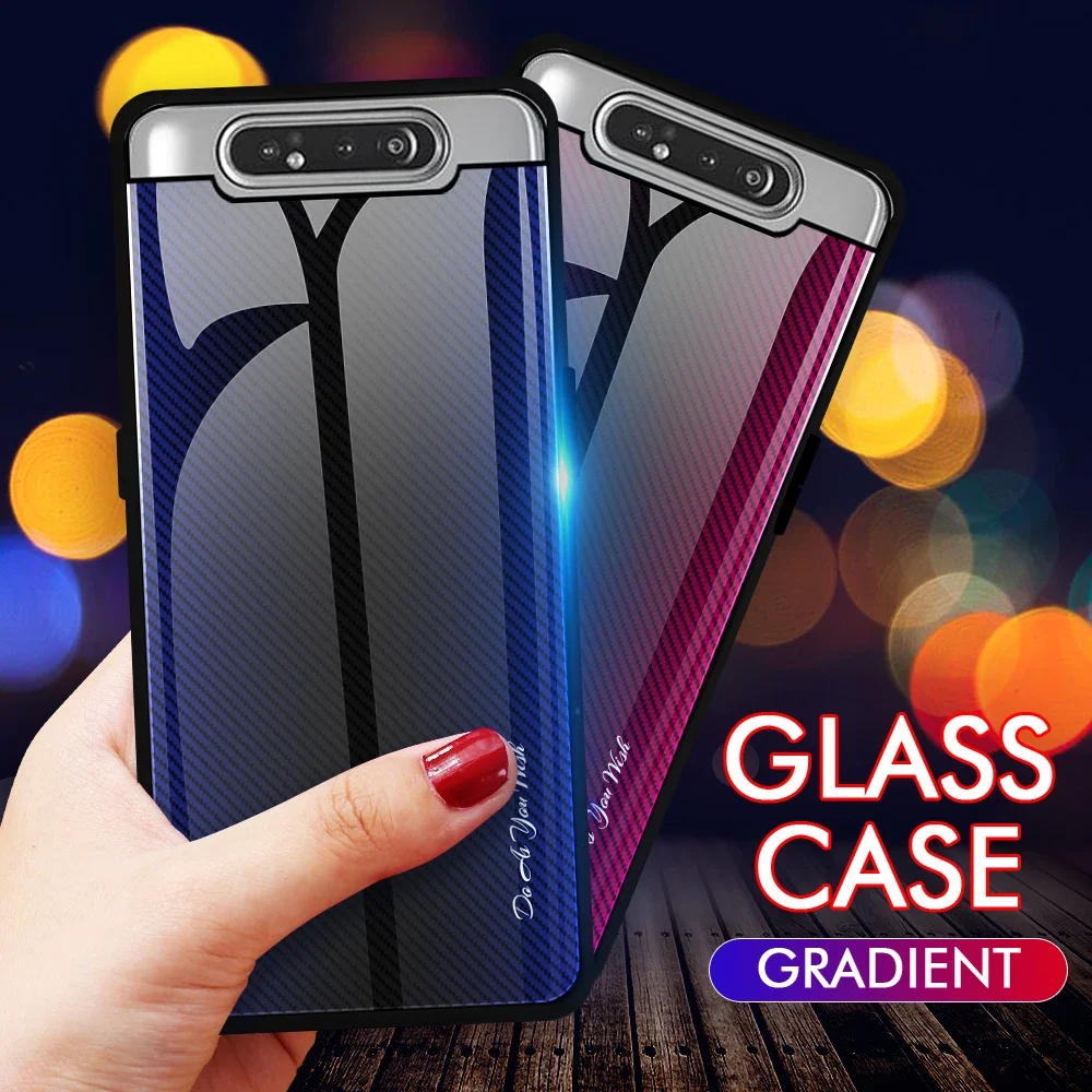 Samsung Galaxy A10S  A41 A51 A52 A53 A71 A80 A90 A81 A91 4g 5g Phone Case Deluxe Tempered Glass Membrane anti-fall Case