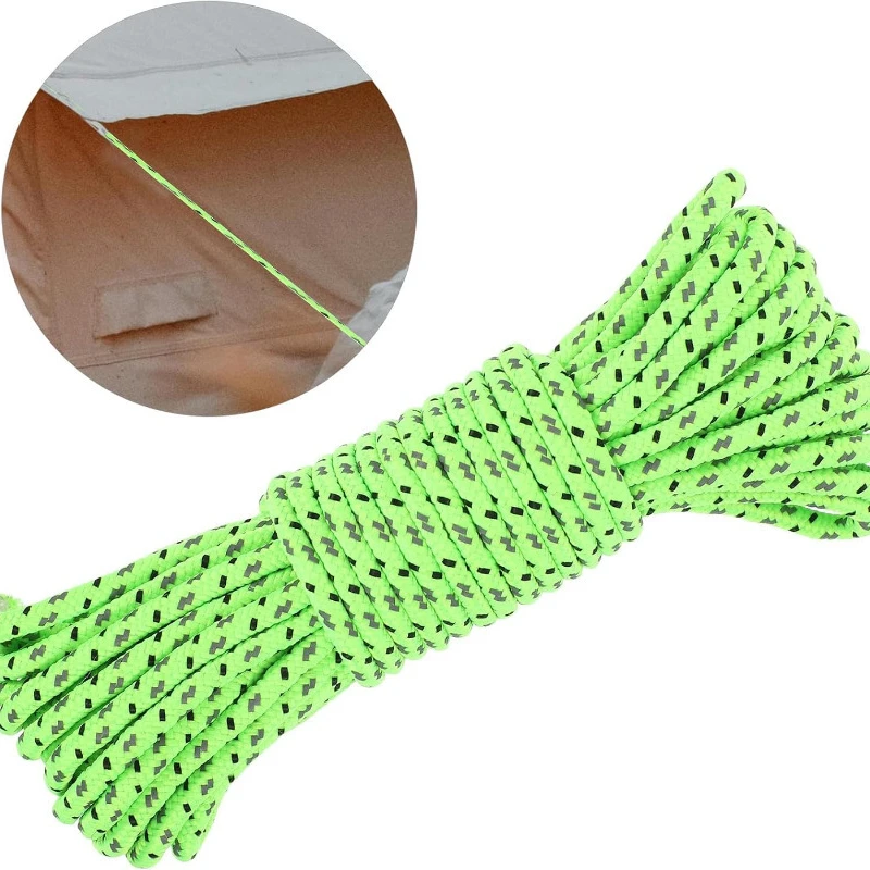 10/100M 7 Core Reflective Paracord Rope Multifunctional Camping Hiking Tent Cord Survival Outdoor Parachute Cord Lanyard Rope