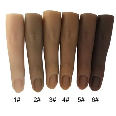 Practice Finger Display Model With Moveable Nails and Flexible Bentable Finger Suit For Nails Manicurist