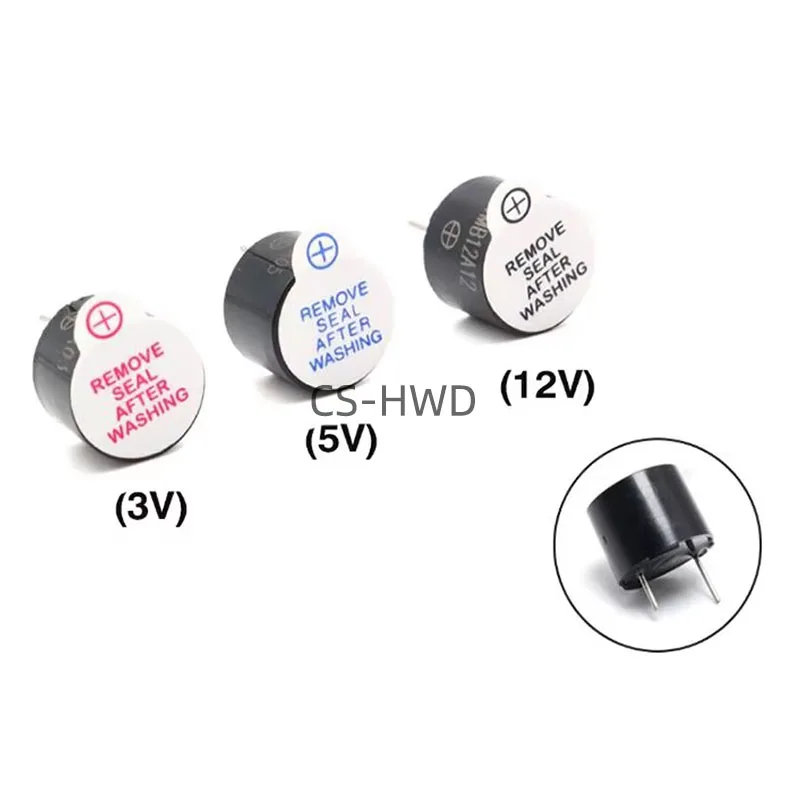 10pcs/lot Active buzzer 3V/5V/12V TMB12A03 TMB12A05 TMB12A12 Active Buzzer Magnetic Long Continous Beep Tone 12095 12*9.5mm