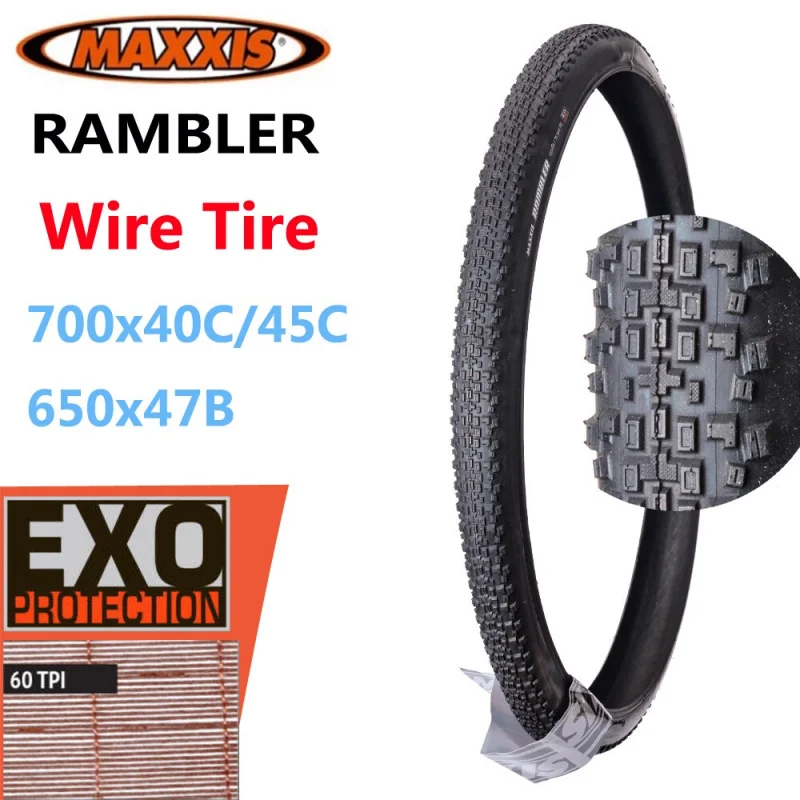 MAXXIS RAMBLER WIRE EXO 700C Road Bicycle Tire 700x40C/45C 650x47B GRAVEL/ADVENTURE Gravel dirt racing MTB tyre pneu bicicleta