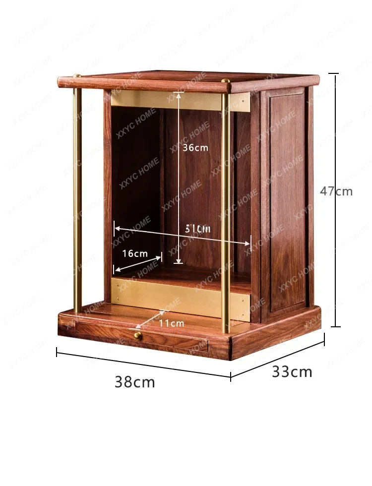 Y1 Buddha Niche Small Modern Simple Home Wall-Mounted New Chinese Style Mahogany Solid Wood Altar Guanyin Shrine Wall Cupboard