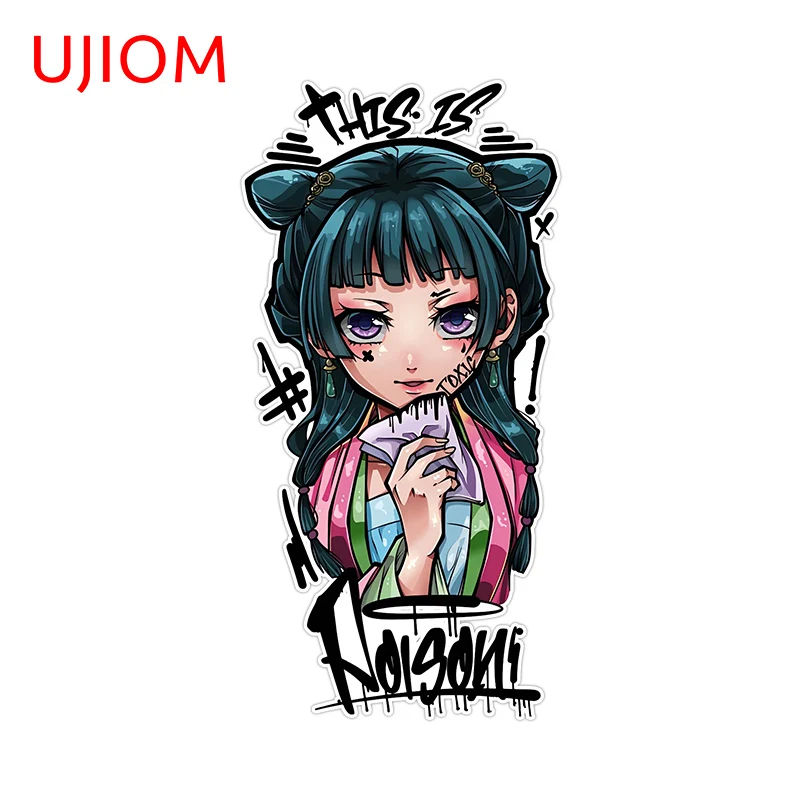 UJIOM Chibi Anime Maomao Graffiti Wall Stickers Creative Beautiful Girl Head Laptop Decals Colorful Bedroom Wallpaper Decor