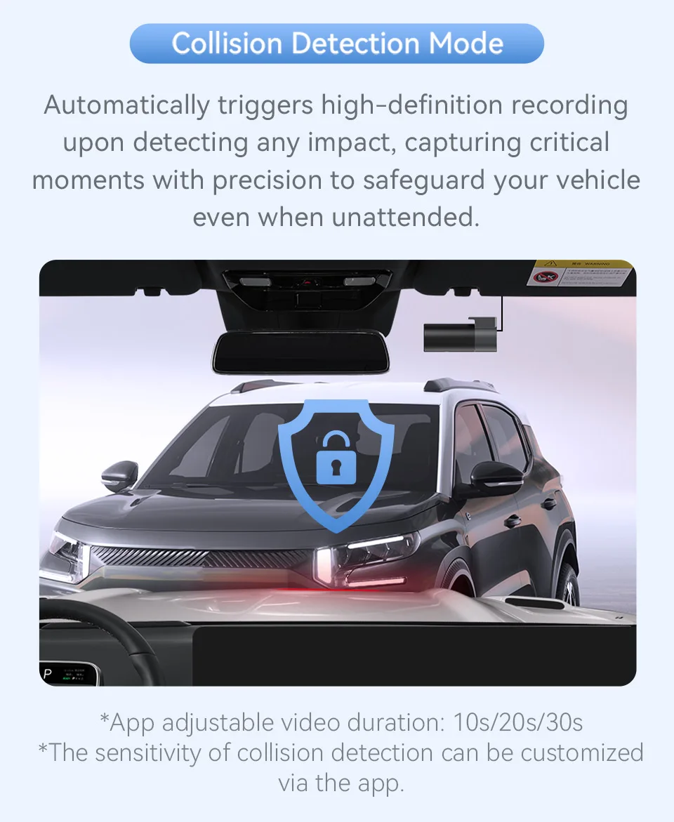 dashcam für auto dashcam dashcam 4k deutsch DDPAI MINI Pro 3K Dashcam 1620P HDR 143 Grad Weitwinkel Nachtsicht WDR Sprachsteuerung 24-Stunden-Parküberwachung WiFi Auto-DVR motorrad kamera rückfahrkamera kabellos – Detail 16