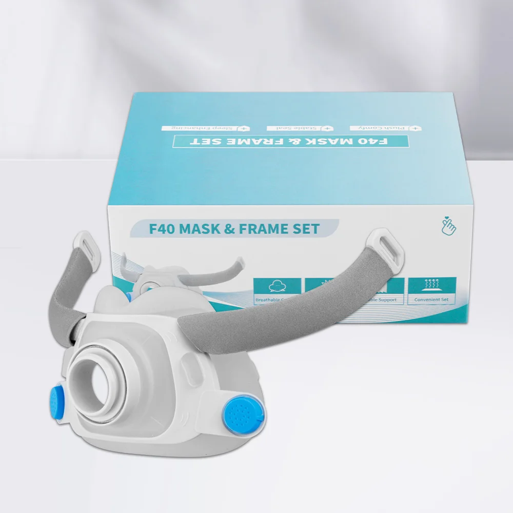 

CPAP Accessories Face Mask For AirFit F40 Auto CPAP Respirator Sleep Aid Apnea Cushion Replacement Mask Anti Snoring with Frame