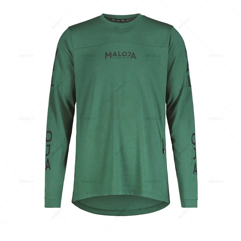 Maloja-Motocross Jersey for Men, MTB Shirt, Downhill Jersey, Enduro Cycling, Mountain Santa DH, Motorcycle