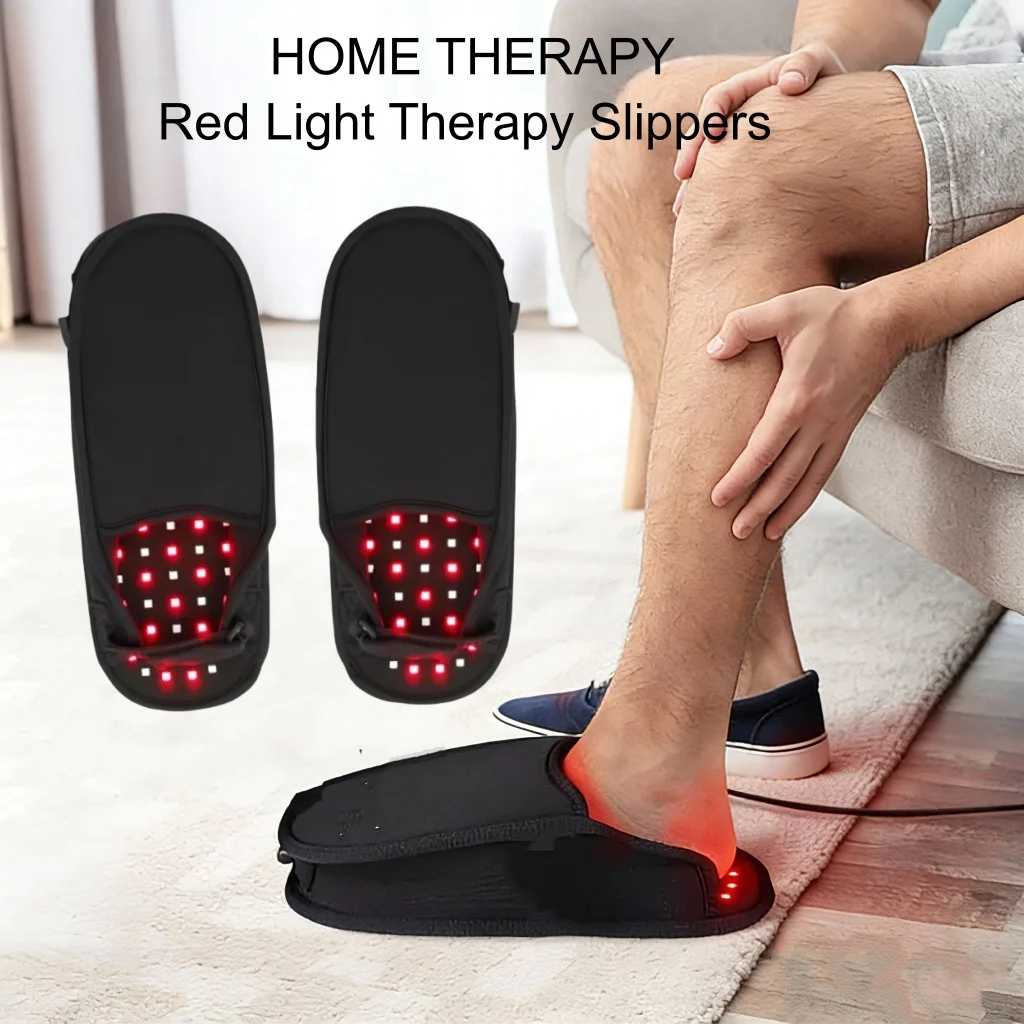 

Upgraded Red Infrared Light Therapy Slippers for Feet Pain Relief LED Light Therapy Shoes for Foot Toes Instep Heel