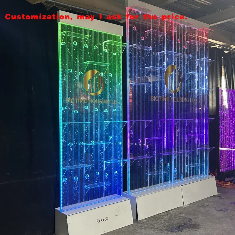

на заказ. Мебель для гостиной в помещении, светодиодная светящаяся цветная панель, акриловая пузырьковая стена