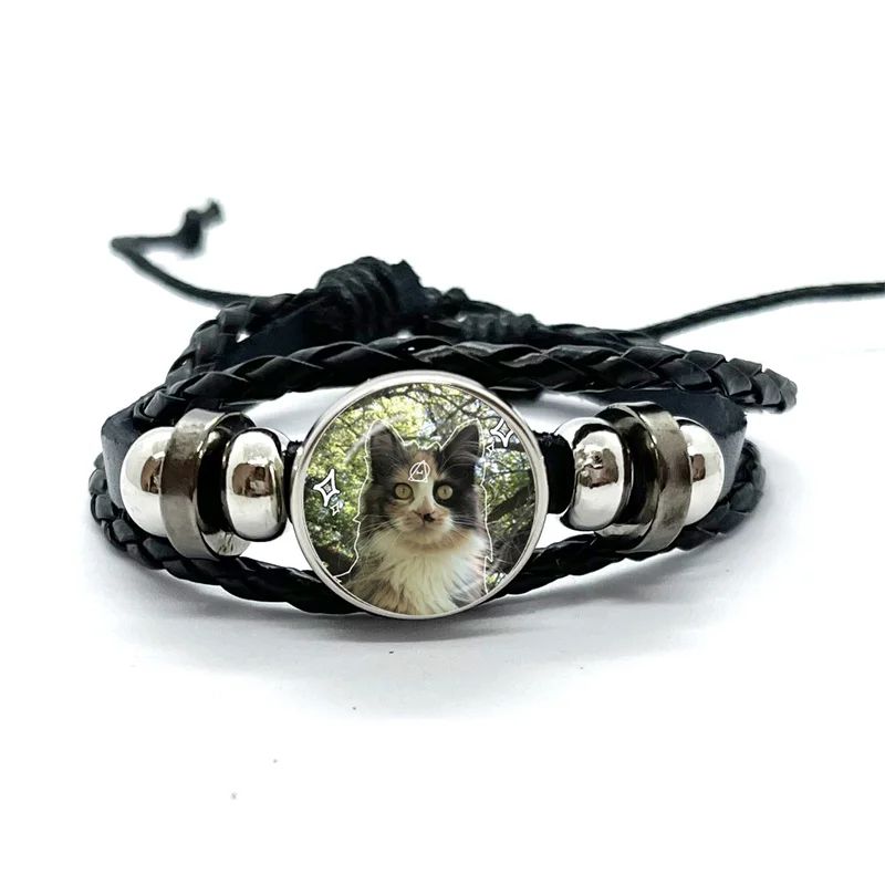 Cartoon Cat Therian Cute Wolf Fox Theta-Delta Bracelets Art Multilayer Braided Bracelets Bangles Handmade Jewelry Gifts