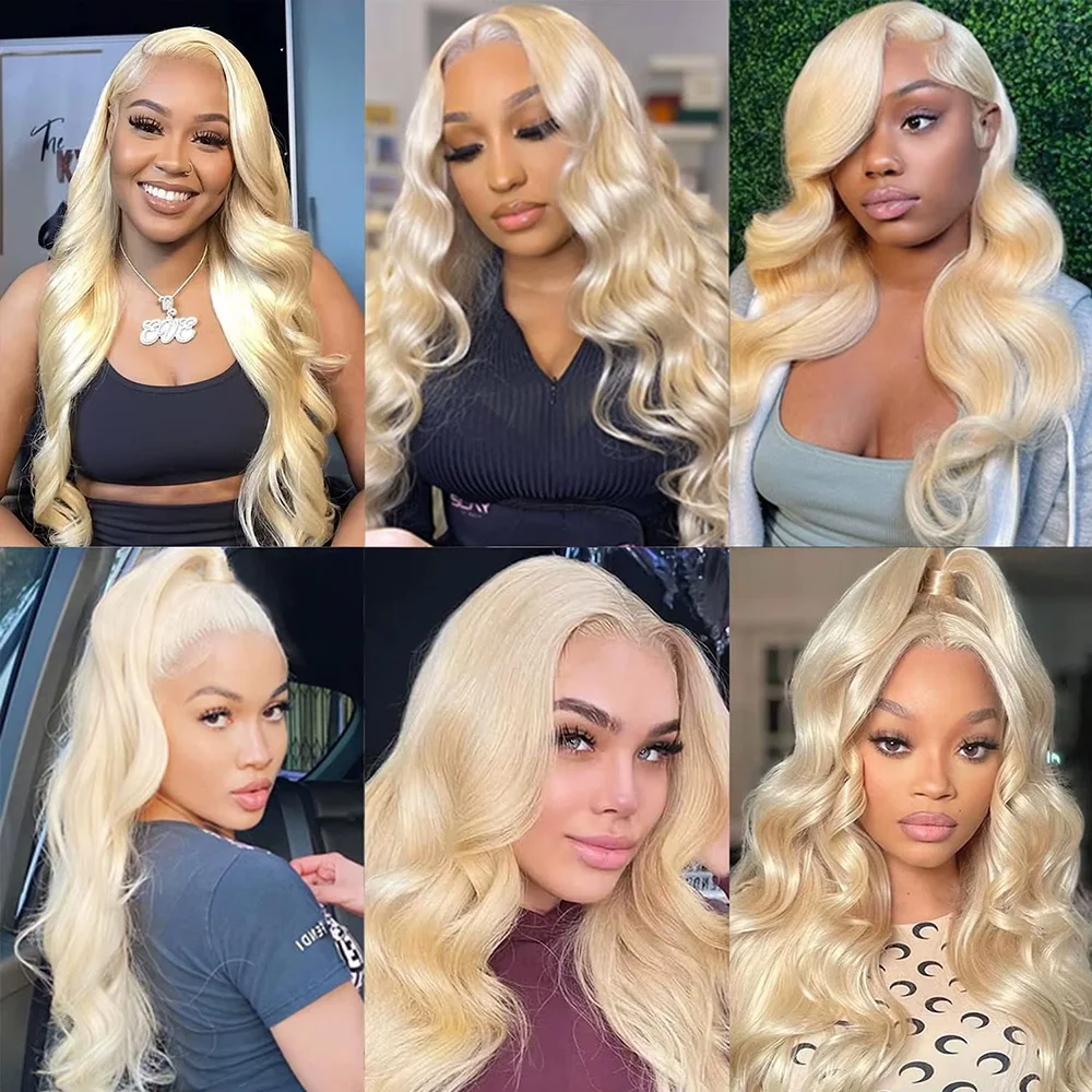 613 Honey Blonde Body Wave Human Hair Wig 613 13x6 HD Lace Frontal Human Hair Wig 200 Density 52 Inch Human Hair Wigs For Women