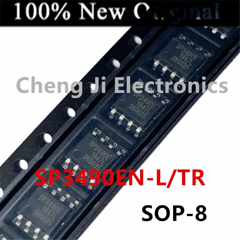 10PCS/Lot   SP3490EN-L/TR   SP3490E 、SP3485EN-L/TR   SP3485E   New original RS-485 transceiver chip   SP3490 、SP3485