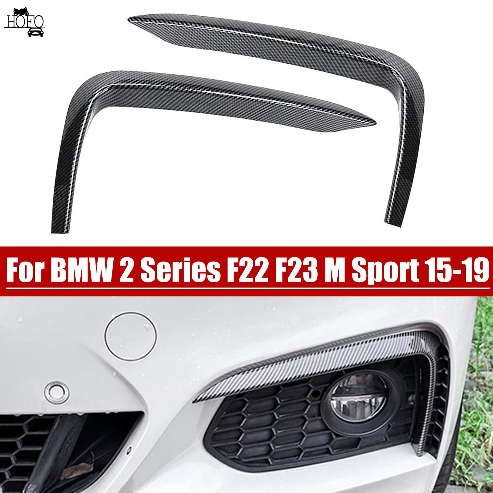 

Front Bumper Spoiler Lip Splitter Chin Lip Lower Body Kit Trim Guard Plate Blade For BMW 2 Series F22 F23 M Sport 2015-2019