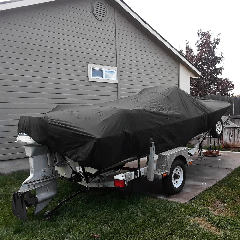 غطاء قارب مقاوم للماء في الهواء الطلق لحماية القارب من الماء والمطر والثلج والبريد مع شعار مخصص وحجم