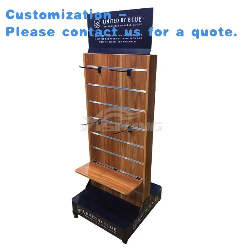 custom.Customized Stainless Steel Clothing Store Double Sided Hook Garment Display Stand