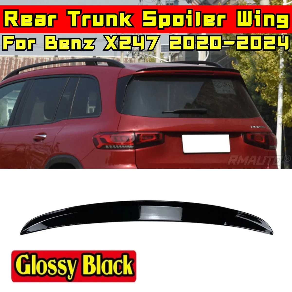 

Car Rear Trunk Spoiler Body Kit Car Rear Spoiler Wing For Mercedes Benz GLB X247 GLB180 GLB200 GLB220 GLB250 GLB35 2020-2024