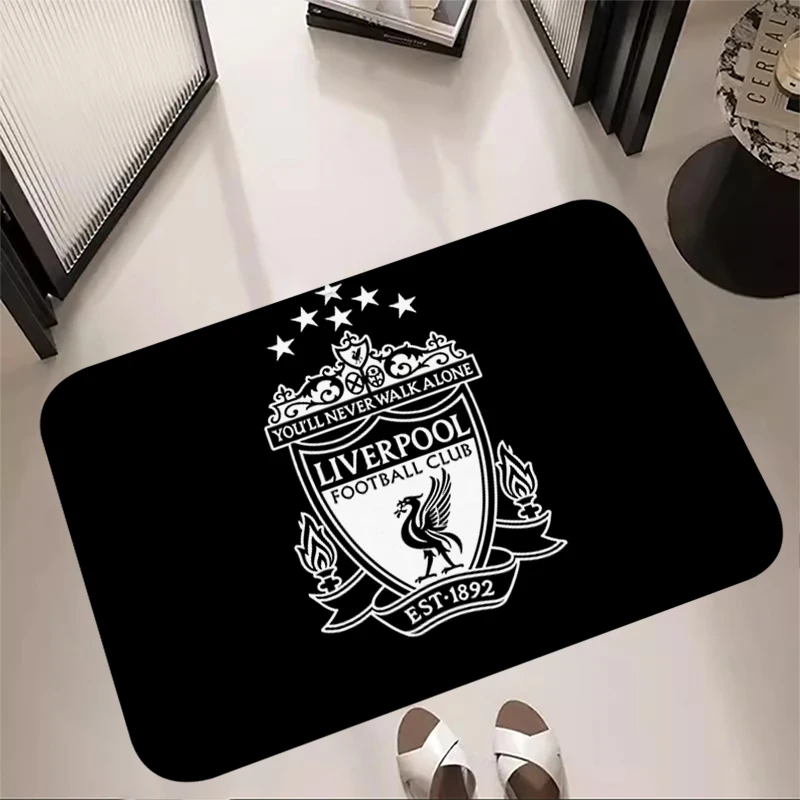 Living Room Rugs Foot Carpets Entrance Doormat Prayer Rug Floor Mats Anti Slip Liverpool Football Club Kitchen Mat Home Decor